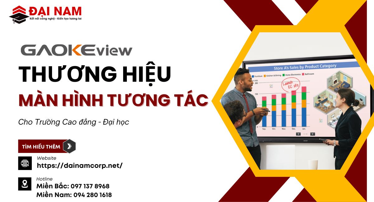 GAOKEview - thương hiệu màn hình tương tác cho trường CĐ & ĐH