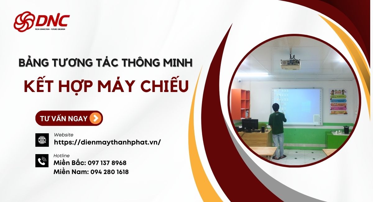 bảng tương tác kết hợp máy chiếu