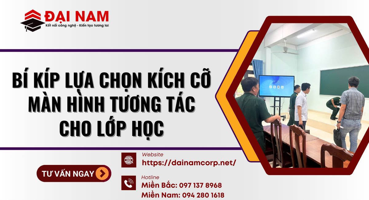 bí kíp lựa chọn kích cỡ màn hình tương tác