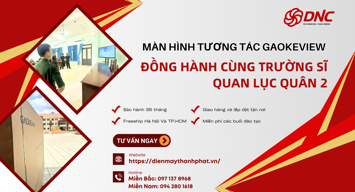 màn hình tương tác GAOKEview cho trường quân sự lục quân 2