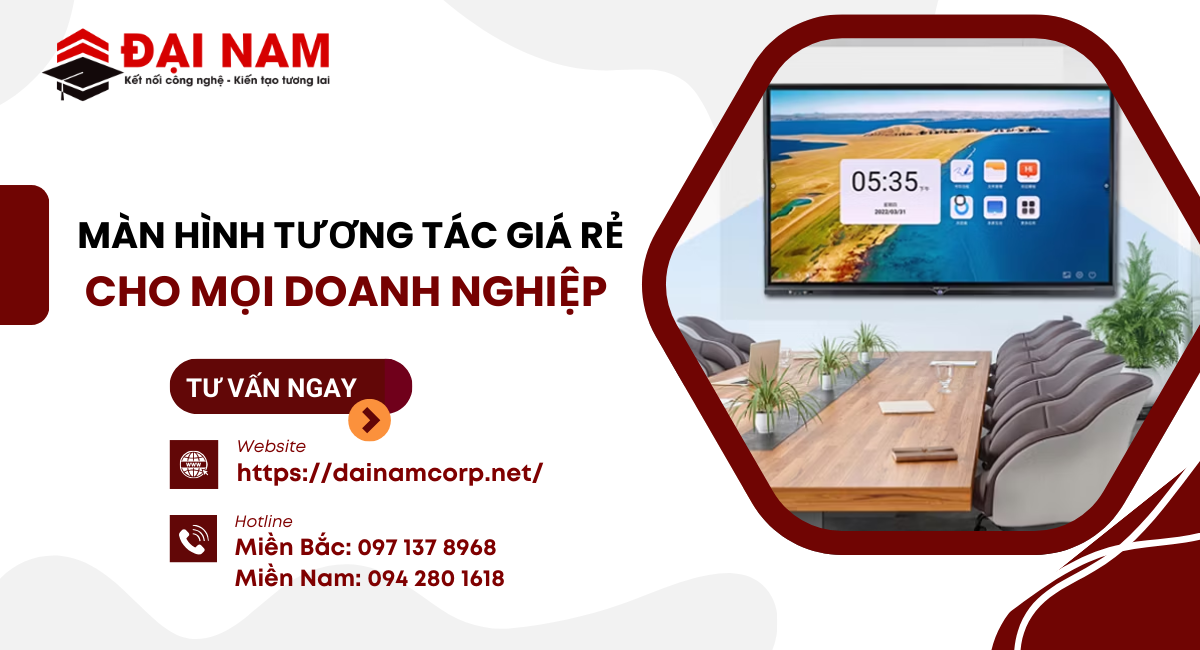 màn hình tương tác giá rẻ cho mọi doanh nghiệp