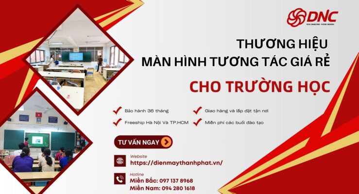 màn hình tương tác giá rẻ cho trường học