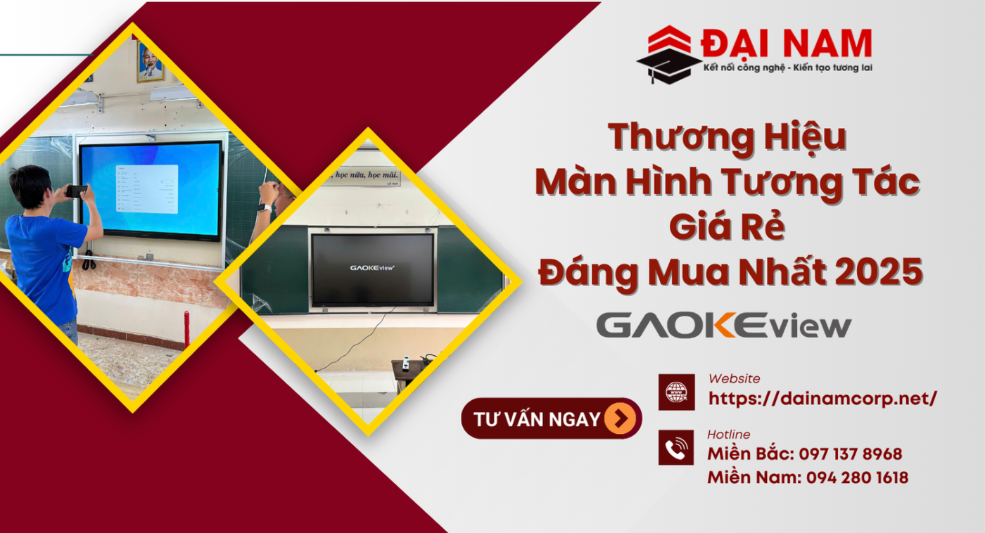 thương hiệu màn hình tương tác giá rẻ GAOKEview