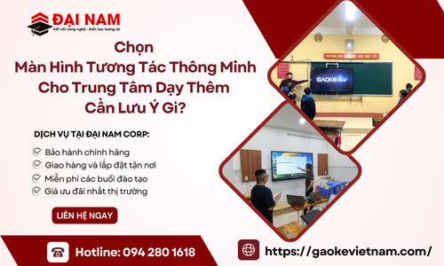 màn hình tương tác cho trung tâm dạy thêm