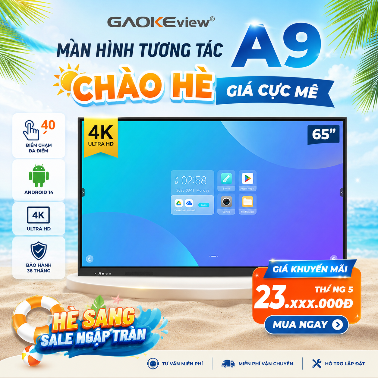 GAOKEview A9 Khuyến mãi chào hè